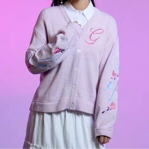 Wicked Glinda Embroidered Girls Cardigan Hot Topic Wizard Of Oz